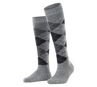 Burlington Damen Kniestrümpfe Whitby – weich, warm, gemustert – Grau Größe 36