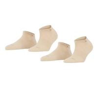 Burlington Damen Sneakersocken Everyday Sneaker Multipack W Sn Baumwolle kurz einfarbig 2 Paar, Beige Sand Stone 4024, 36-41