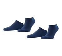 Burlington Herren Sneakersocken Everyday Sneaker Multipack M Sn Baumwolle kurz einfarbig 2 Paar, Blau Marine 6120, 40-46