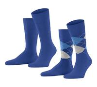 Burlington Herren Socken Everyday Mix Multipack M So Baumwolle gemustert 2 Paar, Blau Night Blue 6048, 40-46