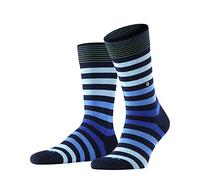 Burlington Herren Blackpool Socken Baumwolle Schwarz Grau viele weitere Farben verstärkte Herrensocken mit Muster atmungsaktiv gestreift und dünn ONE-SIZE-FITS-ALL als Geschenk 1 Paar