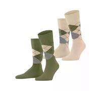 Burlington Socken mit Label-Applikation Modell 'Everyday' im 2er-Pack in Gruen, Größe 40-46