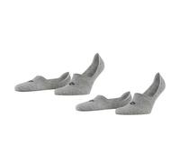 Burlington Herren Füßlinge, 2er Pack - Everyday IN, Anti-Slip Heel, einfarbig Grau 43-44
