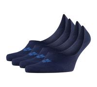 Burlington Herren Füßlinge, 4er Pack - Everyday IN, Anti-Slip Heel, einfarbig Dunkelblau 41-42