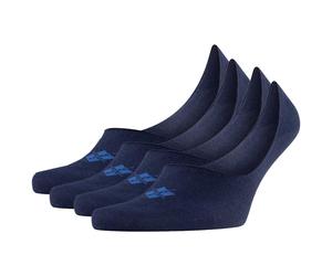Burlington Herren Füßlinge, 4er Pack - Everyday IN, Anti-Slip Heel, einfarbig Dunkelblau 45-46