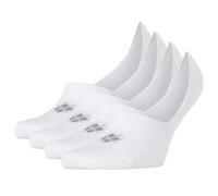 Burlington Herren Füßlinge, 4er Pack - Everyday IN, Anti-Slip Heel, einfarbig Weiß 43-44