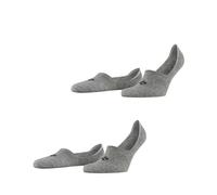 Burlington Herren Füßlinge, 2er Pack - Everyday IN, Anti-Slip Heel, einfarbig Grau 43-44