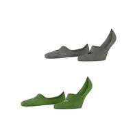 Burlington Herren Füßlinge Everyday Multipack M In Baumwolle unsichtbar einfarbig 2 Paar, Grün Fairway 7480, 39-40