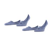 Burlington Herren Füßlinge, Multipack - Everyday IN, Anti-Slip Heel, einfarbig Blau 43-44 4er Pack (2x2P)