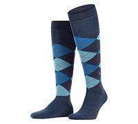 Burlington Herren Kniestrümpfe Edinburgh M Kh Wolle lang gemustert 1 Paar, Blau Dark Blue 6697-O, 40-46