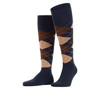 Burlington Herren Kniestrümpfe Edinburgh M KH Wolle lang gemustert 1 Paar, Blau (Navy 6143), 40-46