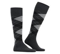 Burlington Kniestrümpfe King (Argyle-Muster) dunkelgrau/hellgrau Herren - 1 Paar, Größe 40-46