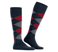 Burlington Kniestrümpfe King (Argyle-Muster) marineblau/rot Herren - 1 Paar, Größe 40-46