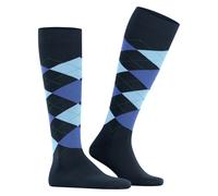 Burlington Herren Kniestrümpfe King M KH Baumwolle lang gemustert 1 Paar Blau (Marine 6121) 40-46