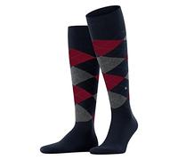 Burlington Kniestrümpfe King (Argyle-Muster) marineblau/rot Herren - 1 Paar, Größe 40-46