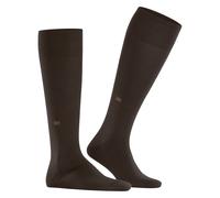 Burlington Herren Leeds M KH Baumwolle Wolle lang einfarbig 1 Paar Kniestrümpfe, Braun (Dark Brown 5235) neu-umweltfreundlich, 40-46