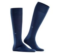 Burlington Herren Kniestrümpfe Leeds M Baumwolle/Wolle lang 1 Paar Blau (Marine 6120) 40-46