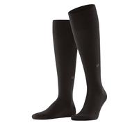 Burlington Herren Leeds M KH Baumwolle Wolle lang einfarbig 1 Paar Kniestrümpfe, Braun (Dark Brown 5235) neu-umweltfreundlich, 40-46