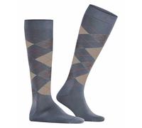 Burlington Herren Kniestrümpfe Manchester M KH Baumwolle lang gemustert 1 Paar, Blau (Jeans Melange 6274) neu - umweltfreundlich, 40-46