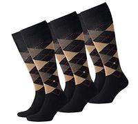 Burlington Herren Kniestrumpf Preston 3er Pack, Größe:40-46;Farbe:Black Sahara (3014)