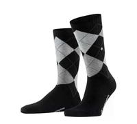 Socken BURLINGTON "Rib Court", Herren, Gr. 40-46, schwarz-weiß (schwarz), Baumwollmischung, unifarben, Socken Socken, Einheitsgröße 40-46, Argyle-Muster, feine Rippenstruktur (35082167-40) schwarz