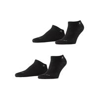 Burlington Herren Sneakersocken Everyday Sneaker Multipack M Sn Baumwolle kurz einfarbig 2 Paar, Schwarz Black 3000, 40-46
