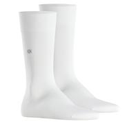 Burlington Herren Socken 2er Pack - DUBLIN, Kurzstrumpf, Logo, One Size, einfarbig Weiß 40-46