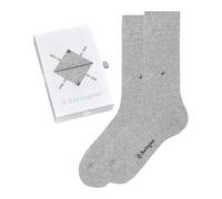 Burlington Herren Socken, 2er Pack - Geschenk-Box "Basic Gift Box" - Uni 2-Pack, Baumwolle, One Size 40-46 Grau