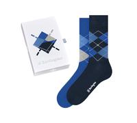 Burlington Herren Socken Basic Gift Box Argyle 2er Pack 20599-0300 Sortiment 1