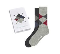 Burlington Herren Socken Basic Gift Box M So Baumwolle gemustert 2 Paar, Grau Grey Mix 0070, 40-46