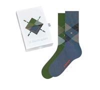 Burlington Herren Socken Basic Gift Box M So Baumwolle gemustert 2 Paar, Grün Green 0074, 40-46