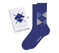 Burlington Herren Socken, 2er Pack - Geschenk-Box "Basic Gift Box" - Mixed 2-Pack, Baumwolle, One Size Mittelblau 40-46