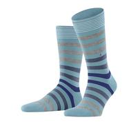Burlington Herren Socken Blackpool M So Baumwolle gemustert 1 Paar, Blau Key Largo 6852, 40-46