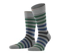 Burlington Herren Socken Blackpool M So Baumwolle gemustert 1 Paar, Grau Marengo 3391, 40-46