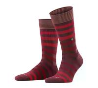 Burlington Herren Socken Blackpool M So – Baumwolle, gemustert – Rot Coral Red 8006 – 1 Paar, Gr. 40–46
