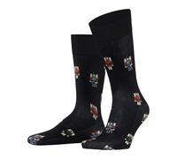 Burlington Herren Socken Christmas M So Baumwolle gemustert 1 Paar, Blau Marine 6120 December Days, 40-46
