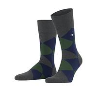 Burlington Herren Socken Clyde M So Baumwolle gemustert 1 Paar, Grau Carbon Melange 3975, 40-46