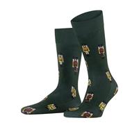 Burlington Herren Socken December Days M So Baumwolle gemustert 1 Paar, Grün Eucalyptus 7502, 40-46