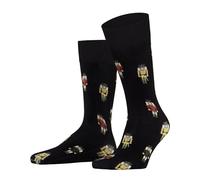 Burlington Herren Socken December Days M So Baumwolle gemustert 1 Paar, Schwarz Black 3000, 40-46
