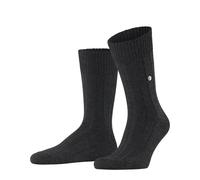 Burlington Herren Socken Dover M So Wolle einfarbig 1 Paar, Grau Asphalt Melange 3180, 40-46