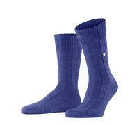 Burlington Herren Socken Dover M So Wolle einfarbig 1 Paar, Blau River Blue 6551, 40-46