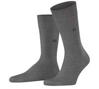 Burlington Herren Socken - DUBLIN, Kurzstrumpf, Logo, One Size, einfarbig Grau 40-46