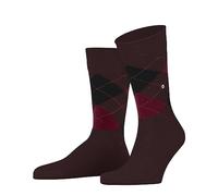 Burlington Herren Socken Dundee Wolle gemustert 1 Paar, Rot (Merlot 8005), 40-46