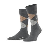 Burlington Sneakersocken Edinburgh - Strukturmuster, Wolle - Mittelgrau Größe 40-46 Herren