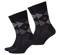 Burlington Herren Socken Edinburgh 2er Pack, Größe:40-46;Farbe:black-3000