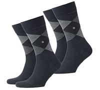 Burlington Herren Socken Edinburgh 2er Pack, Größe:40-46;Farbe:dark navy-6377