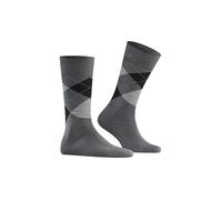 Burlington Herren Edinburgh M SO Wolle Gemustert 1 Paar Socken, Grau (Asphalt Melange 3180) neu-umweltfreundlich, 46-50