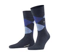 Burlington Herren Socken EDINBURGH - Rautenmuster, Argyle, Clip, One Size, 40-46 Dunkelblau 40-46