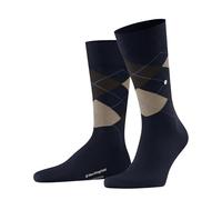 Burlington Herren Socken Edinburgh M – Wolle, gemustert – 1 Paar – Blau Marine 6121 – 40-46