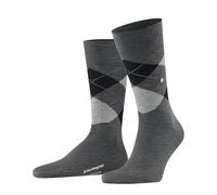 Burlington Herren Socken Edinburgh M SO Wolle gemustert 1 Paar, Grau (Asphalt Melange 3180) neu - umweltfreundlich, 40-46
